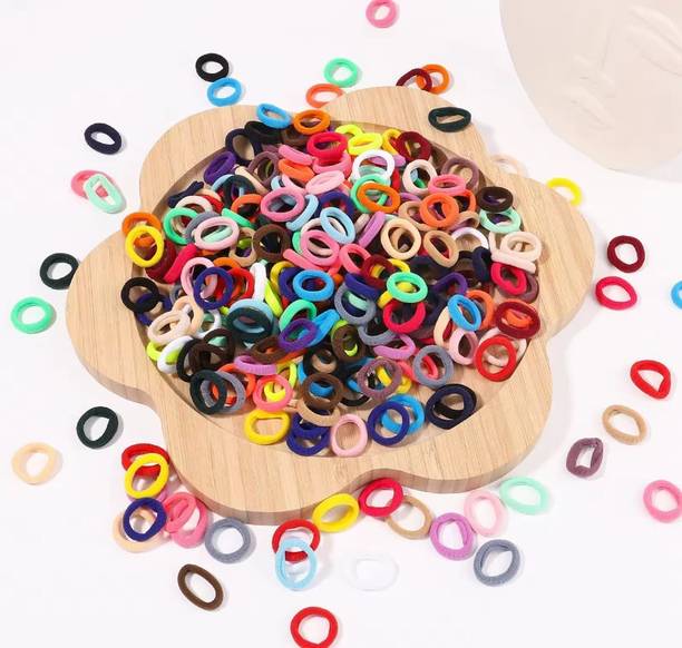 SivaAccessory 100Pcs Girl Mix Color Hair Band Hair Tie Elastic Headband Simple Ponytail Holder Hair Band