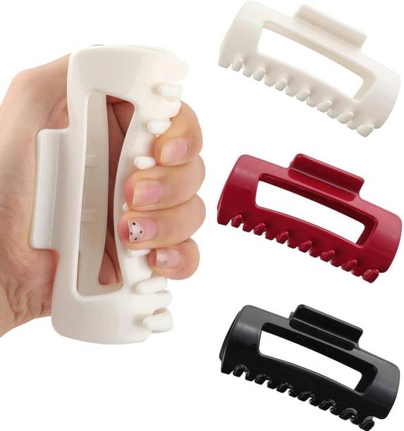 SHIGOSHREE Women Soft Silicone Hair Claw Clip Flexible Unbreakable Strong Hold Clamp Hair Claw