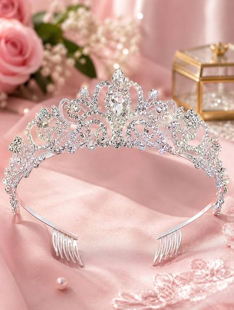 FLOSTRAIN Crystal Tiara Wedding Crown_21 Head Band