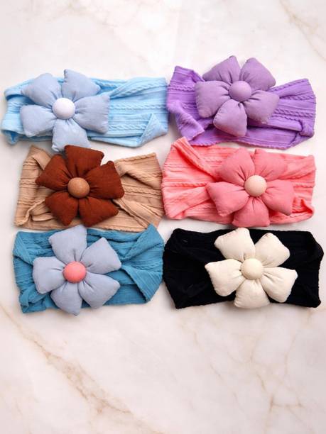 CELEVO Adorable Baby Headbands Set-3 Soft Bows and Floral Designs for Newborns Head Band