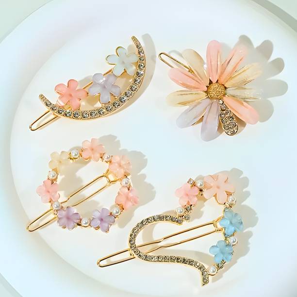 asfly Korean Hair Clip Hair Pin Stone Style Pearl Korean Style Hair Clip bobby pins Hair Clip