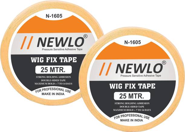 Newlo Hair patch tape|Wig tape|Double sided|Cloth tape|Waterproof|24 meters|Yellow Hair Accessory Set