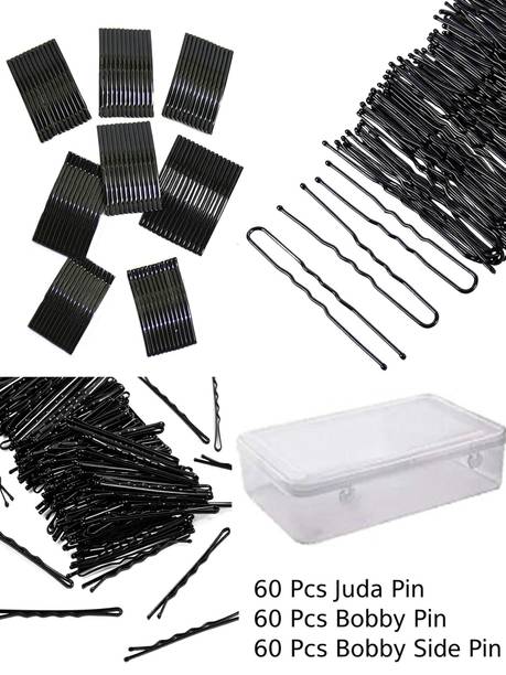 Fezzalo Combo 180 Pcs, Large Size Metal Pin, Juda Pin/ Bobby Pin/ Bobby Side Pin. Hair Pin