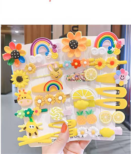 Nagi jewels Set Of 14 Cute & Trendy Kids Hair Clips for Baby Girls Perfect Hair Accessories Hair Clip