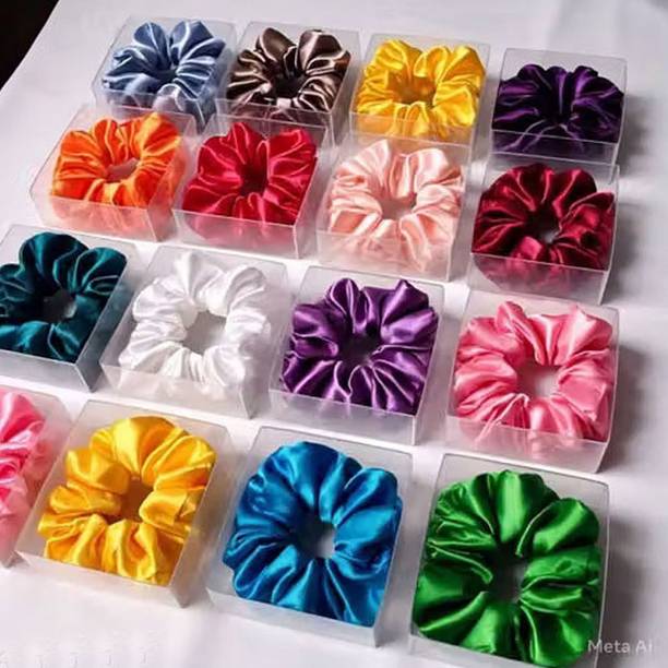 ZENVIA Satin Scrunchie Elegant Hair Tie for Women Girls Everyday Use W69 Hair Band