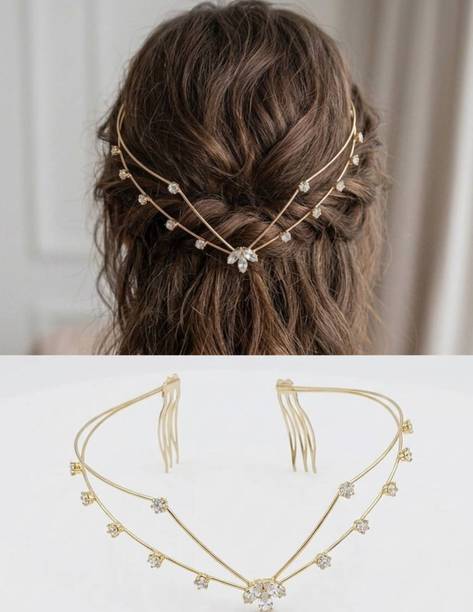 CARTLOG Crystal Layered Vine | Bridal Hair Accessories | Hair Clips Hair Band