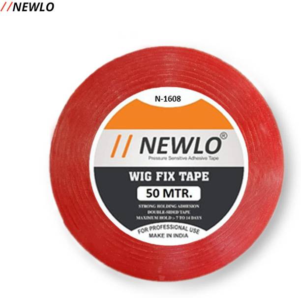 Newlo Red Wig Fix Tape 50M - Strong Adhesive, Easy Application Hair Accessory Set