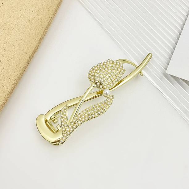 GLITZ & GLAMOUR Banana Clip 1 pc Metal Hair clips Rhinestone Hair clip Banana Clip