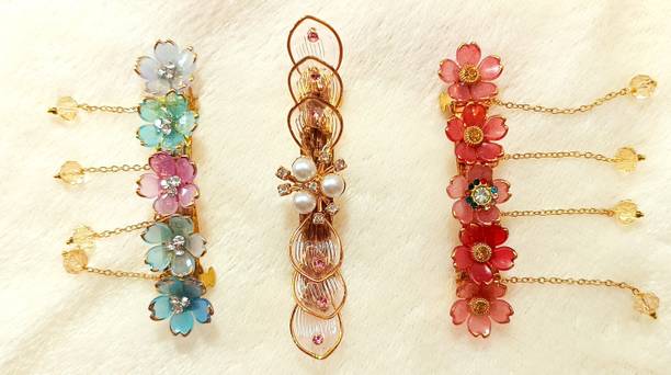 VNHANDICRAFTS KUNDAN STONE HAIR CENTER CLIP Hair Clip