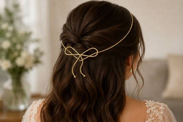 veerangna jewels Hair Band Tiara|Hair Accessories for Girls |Wedding Party Hair Accessory | Hair Accessory Set