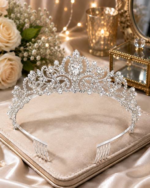 FLOSTRAIN Crystal Tiara Wedding Crown_17 Head Band