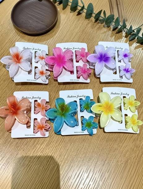 Freebies Flower (2 medium)(4 small)Floral hair accessories for women(any color) Hair Clip