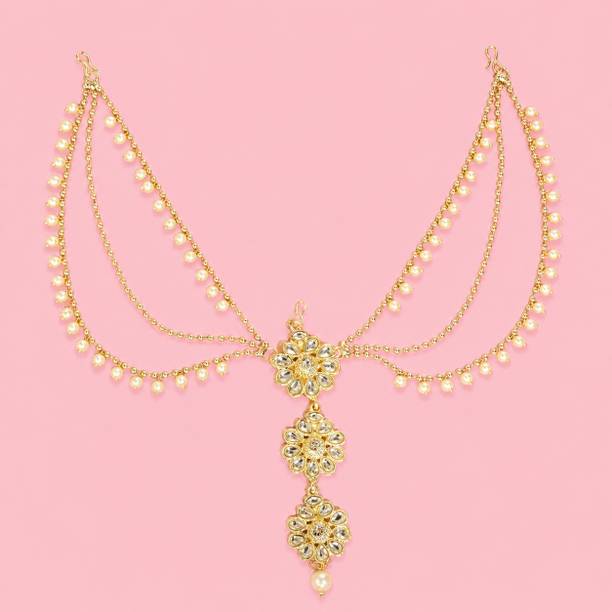 GC PREMIUM JEWELLERY Traditional Kundan Hair choti Hair Accessory Set