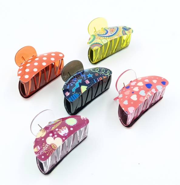 BELLO TOKO Chic Collection: 5-Piece Multi Designs and Colors for Stylish Girls and Women Hair Clip