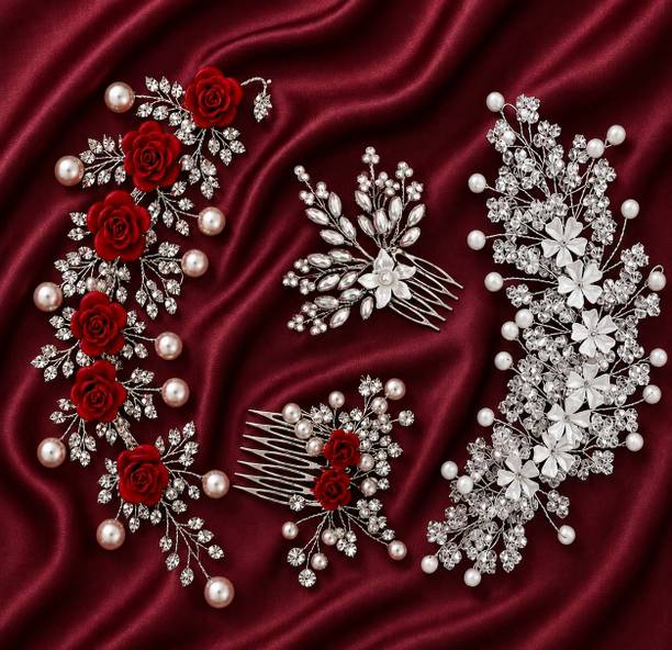 MS Redrose tiara and white tiara & dono clip hair combo