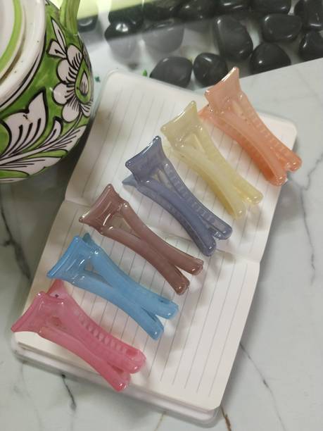 DELEENA Soft Pastel Shades Banana Clips For Women & Girls || Pack of 6|| Banana Clip