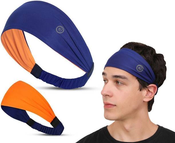 Athmonk Headband, Lycra Reversible Sweatband, For Men and Women, Hair Band