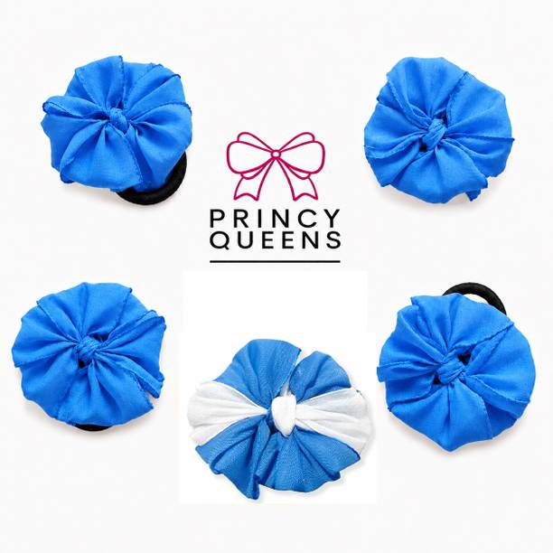 Princy Queens Readymade School Ribbons Sky Blue Color 2 Pairs Hair Band