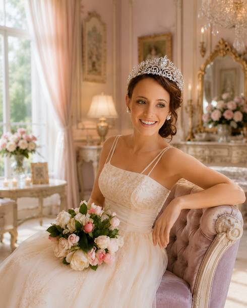 FLOSTRAIN Crystal Tiara Wedding Crown_05 Head Band