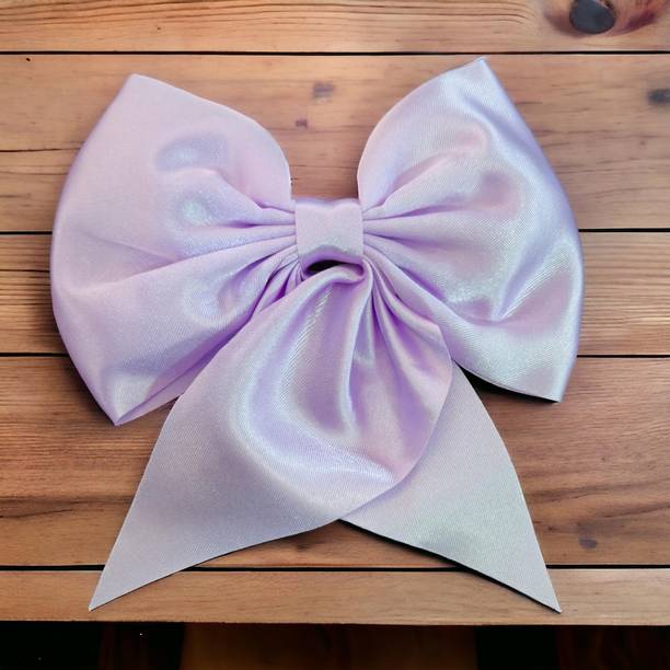 Auracrafters Silky Satin Layered Hair Bows 6.8 Inch Barrette Hair Clip Long Back Ribbon Bows Hair Band
