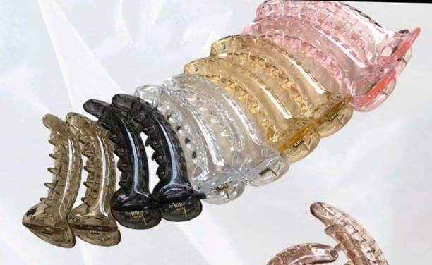 Rishant Multicolour shiny pack of 4 banana clip Banana Clip