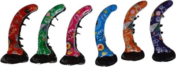 S Mark Multicolor Classic Grand Looking Hair Banana Clip for Women and Girls (6PCS) Banana Clip