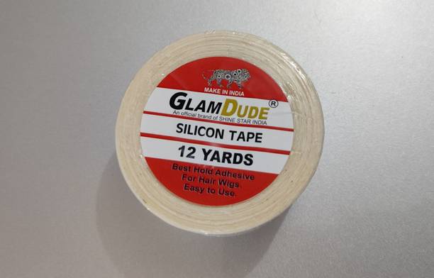 GLAMDUDE ShineStarIndia 12 Yard White liner Silicon tape for wigs and hair systems. Hair Accessory Set