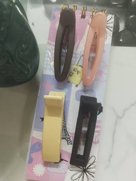 DELEENA Trendy Banana Claw Clips || 2Matte || 2Glossy||4 Different Colours|| Pack of 4|| Banana Clip
