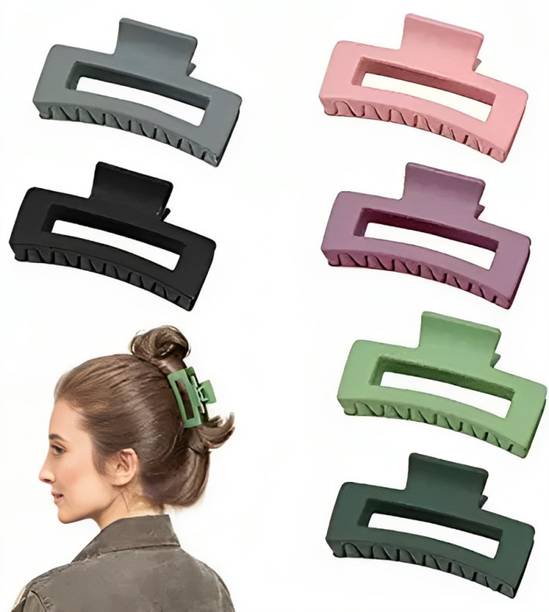 Freebies Multicolour Hair Clutchers for girls & women(Pack of 6) Hair Clip