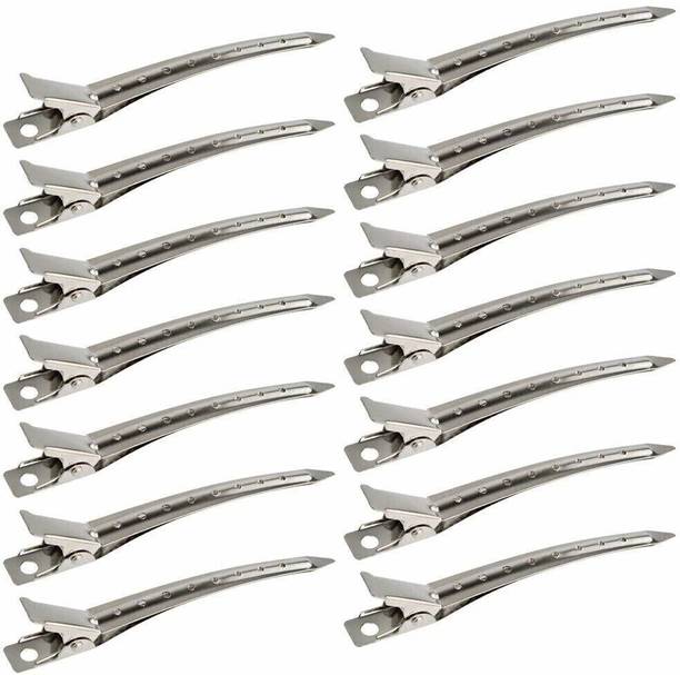 Cosluxe Professional Salon Hair Styling Steel Section PACK OF 12 Hair Clip