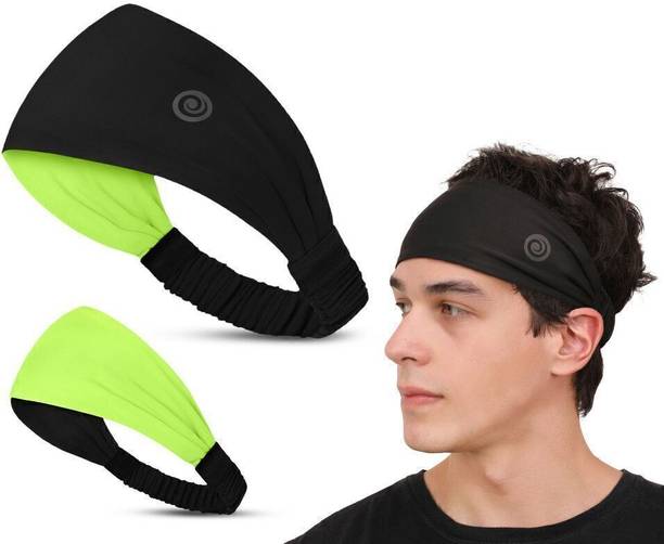 Athmonk Headband, Lycra Reversible Sweatband, For Men and Women, Hair Band