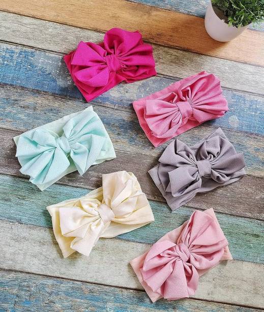 Anna Stella Baby girl kids hairband headbands elastic hair accessory Set-6(Style-6) Hair Band