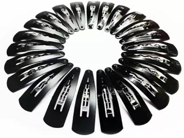 Abrish Black colour tik tak hair clips, hair accessoris for girls pack of 48 Tic Tac Clip
