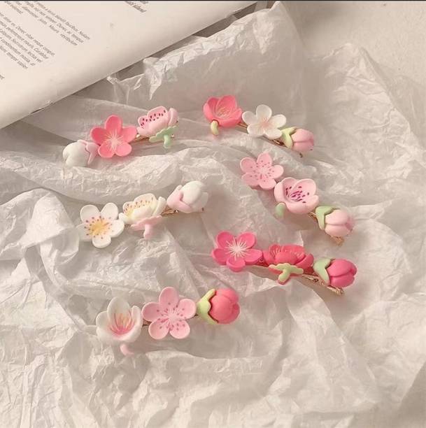 Prityka Beauty Korean Flower Hair Clip Fashion Hair Clips Set Cute Hair Bobby Pins 6pcs Hair Clip