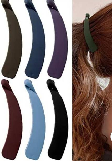 DEEGLO 6 Pcs Matte Banana Hair Clips for Thin Hair, Strong Ponytail Holder Banana Clip