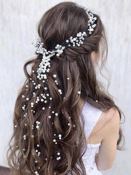 Moozo Floral Pin Bridal Attractive Artificial Pearl Wedding Women Girl Hair Accessory Set