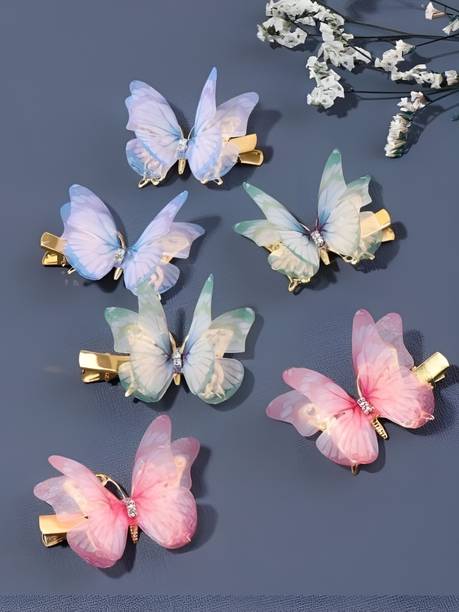 CHIKICHOO Hair Perfection: Pack of 6 Trendy Butterfly Clips Hair Clip