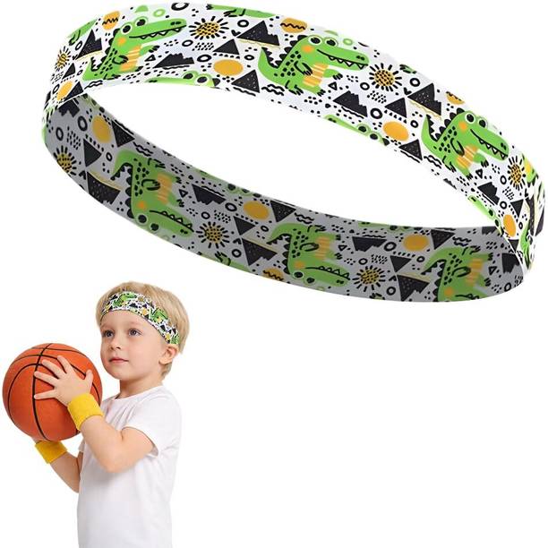 ELEPHANTBOAT Kids Stretchy Moisture Wicking Sports Headband with Fun Cartoon Design Head Band