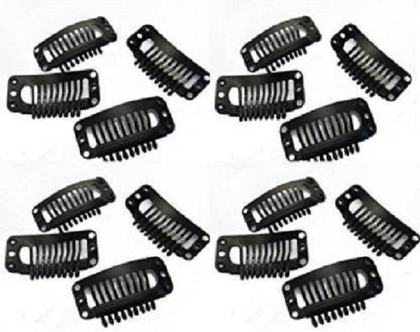 Stylazo U SHAPE Clips Pack Of 16 Hair Toupee Clips, Hair Patch Clips (black) Hair Clip