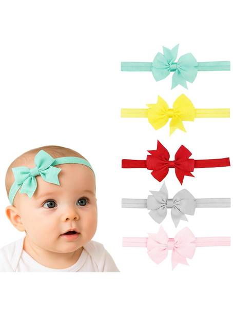 HOMEMATES 5 PCS Stylish Fancy Hairband Multicolor Baby Girls Kids Elastic Hairband Head Band