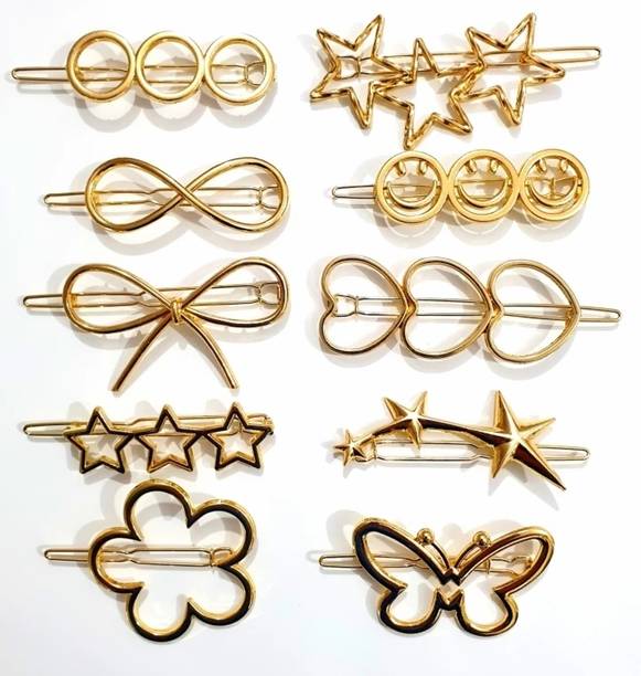 Bajirao Hair clip golden mate pack of 10 pcs Hair Clip