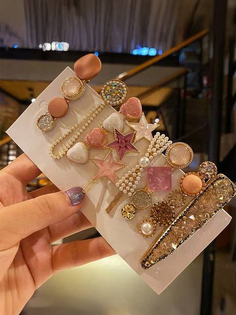 ESAANVIKA Gracious Pearl Gold Plated Hairclip Jewellery for Women Hair Pin