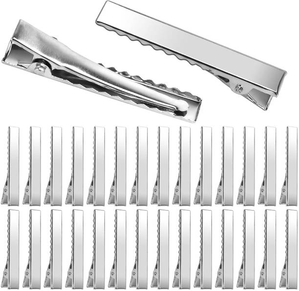 Kela devi 50 PCS Plain Alligator Barrettes Metal (6.6 CM) Hair Pin