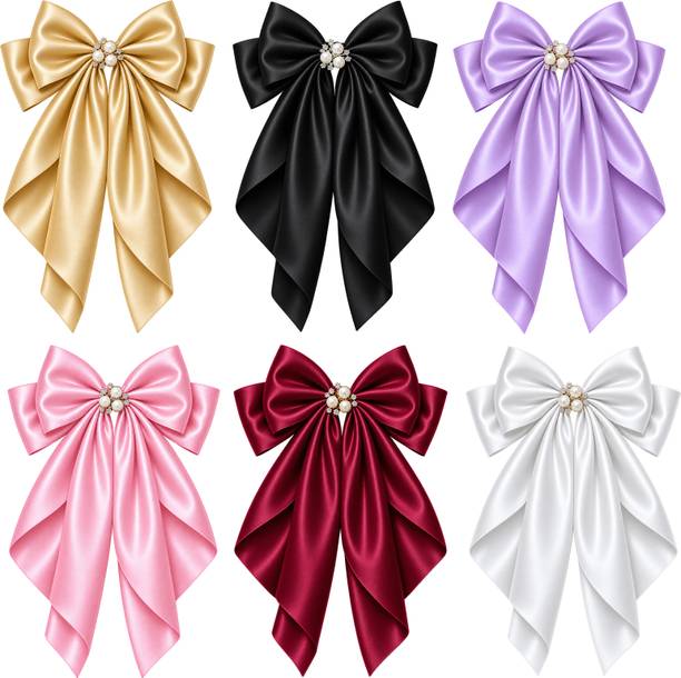VRAJDRA DOUBLE LAYER HAIRBOW CLIP[ PACK OF 6] Hair Clip