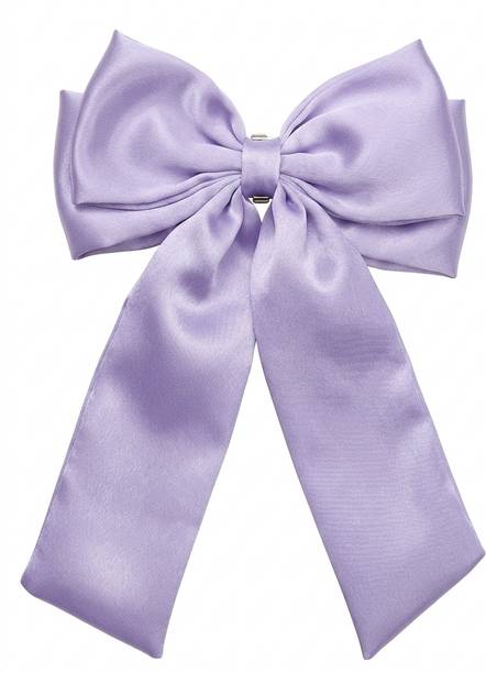 FARHATHCREATION Coquette Aesthetic Lavender Satin Hair Bow Hair Clip