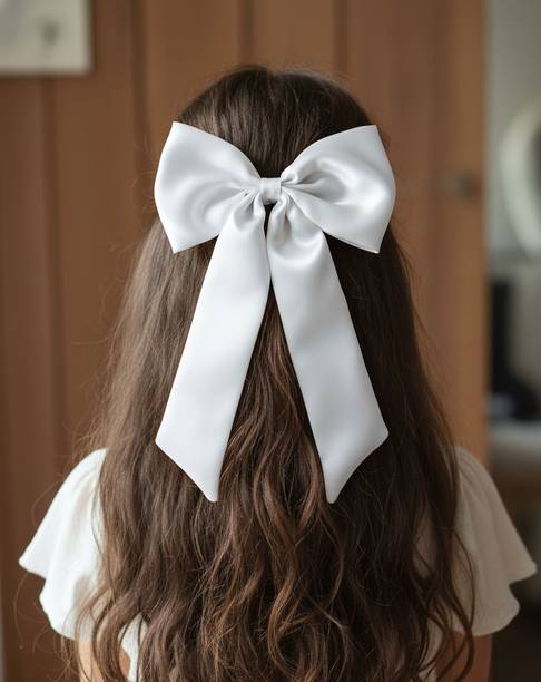 SAJIYADESIGN Long-Tail Hair Bow – for Girls and Women Hair Clip
