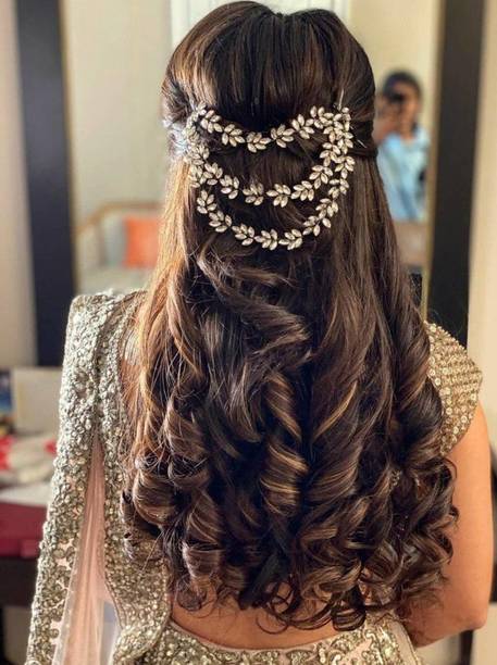 Roshni Creation WOMEN THREE LAYER HAIR BROACH Hair Accessory Set