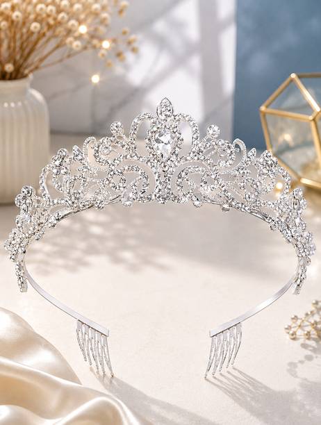 FLOSTRAIN Crystal Tiara Wedding Crown_26 Head Band