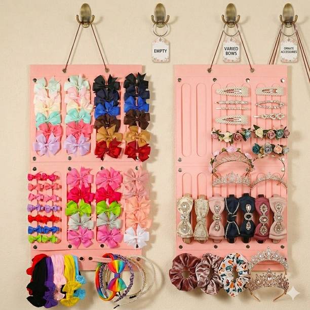 RANNADE Large Capacity Hair Bow Holder & Headband Organizer for Girls Room Hair Clip