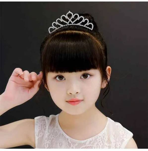 EvoNest Silver Crystal Rhinestone Tiara – Party Crown Hair Accessory (0-6M) Head Band